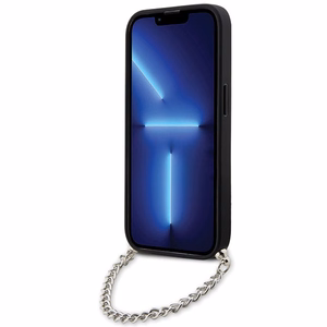 Karl Lagerfeld KLHCP14LSACKLHPK iPhone 14 Pro 6.1" juodas/juodas hardcase Saffiano Monograma Grandinė