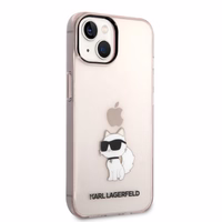 Karl Lagerfeld KLHCP14MHNCHTCP iPhone 14 Plus 6.7" rožinis/rožinis kietas dėklas Ikonik Choupette