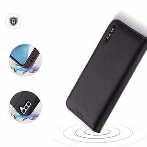Dux Ducis Hivo dėklas Samsung Galaxy S23+ atverčiamas dėklas su pinigine ir RFID apsauga juodas