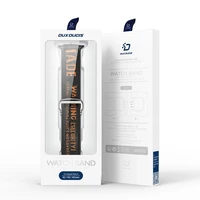 Dux Ducis dirželis (lauko versija) Apple Watch Ultra dirželis, SE, 9, 8, 7, 6, 5, 4, 3, 2, 1 (49, 45, 44, 42 mm) nailoninė apyrankė juoda ir oranžinė