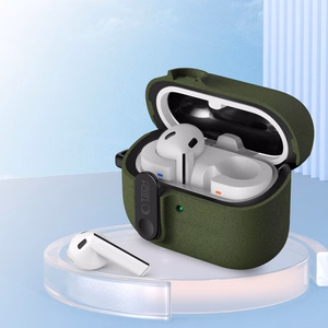 "Tech-Protect" plonas dėklas su kabliuku, skirtas "Samsung Galaxy Buds 3 / 3 FE / 3 Pro" - žalias