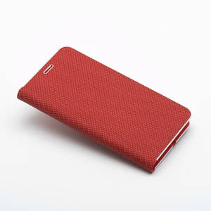 LUNA Book Carbon for XIAOMI Redmi Note 14 4G (GLOBAL - 164,84mm x 78,15mm x 8,16mm) - raudonas (m)