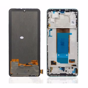 Ekranas skirtas Xiaomi Poco F4 5G su rėmeliu / Nebula Green / HQ