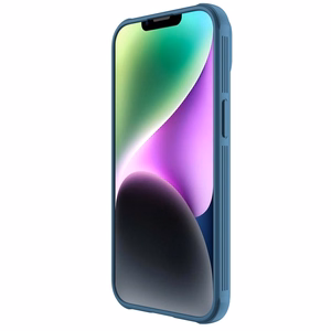Nillkin CamShield Pro dėklas iPhone 14 Plus šarvuotas dėklas su kameros apsauga mėlynas