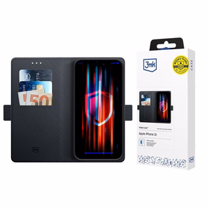 Dėklas 3mk Wallet Case Apple iPhone 17 juodas