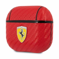 Ferrari FESA3CARE AirPods 3 dėklas raudonas/raudonas On Track PU Carbon