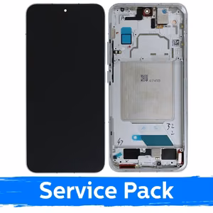 LCD ekranas suderinamas su Xiaomi 13 su rėmeliu / Baltas / (Service Pack)