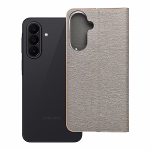 Atverčiamas dėklas skirtas Samsung A27 Luna Book Gold sidabrinis