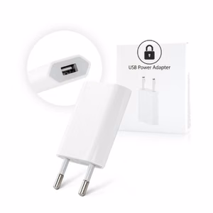 Įkroviklis Apple A1400 baltas 1000mAh 5W (iPhone / iPod) dėžutėje originalus