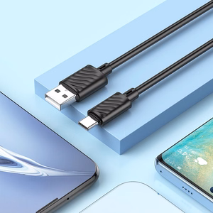 Kabelis USB-A į USB-C Hoco 3A 1 m X88 juodas