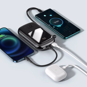 Baseus išorinė baterija 20000mAh Qpow Pro - USB + Type C - PD 22,5W su Type C kabeliu (PPQD060301) juoda