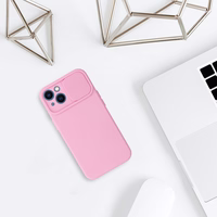 Camshield Soft dėklas telefonui Iphone 13 šviesiai rožinis