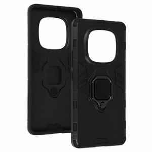 Žiedinis šarvuotas dėklas Xiaomi Redmi Note 14 Pro 4G juodas