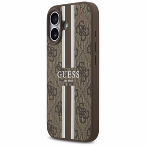 "Guess 4G Printed Stripes MagSafe" dėklas iPhone 17 - rudas