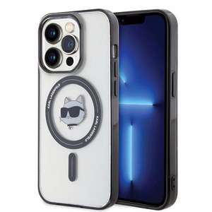Karl Lagerfeld IML Choupette's Head Magnetinis dėklas telefonui iPhone 15 Pro - skaidrus