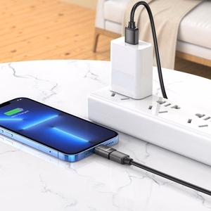 Adapteris Hoco UA17 Lightning to Type-C juodas