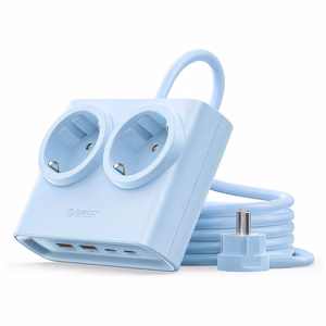 Orico PDC25 25W 6in1 maitinimo blokas 2x AC + 2x USB-A + 2x USB-C - mėlynas