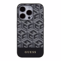 Guess GCube Stripes Magnetinis dėklas telefonui iPhone 15 Pro - juodas