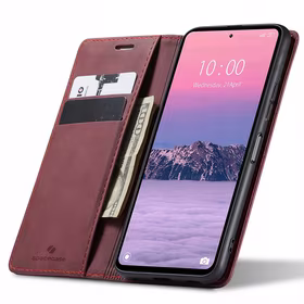 Spacecase Dėklas-piniginė Redmi Note 12 4G raudonas