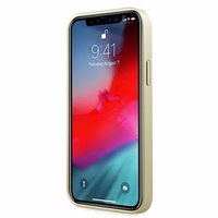 Guess GUHCP12LIGLGO iPhone 12 Pro Max 6.7" auksinis/auksinis kietas dėklas Iridescent
