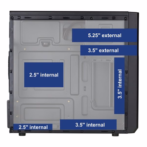 Akyga AK17BK computer case Micro Tower Black