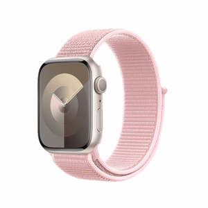 Sportinis nailoninis dirželis Crong Nylon, skirtas Apple Watch 38/40/41/42 mm, pudrinės rožinės spalvos