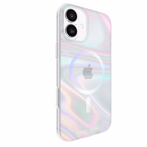 Case-Mate Soap Bubble MagSafe dėklas, skirtas iPhone 16 Plus, vaivorykštinis