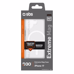 SBS Extreme Mag Dėklas su D3O technologija skirtas iPhone 17 - skaidrus