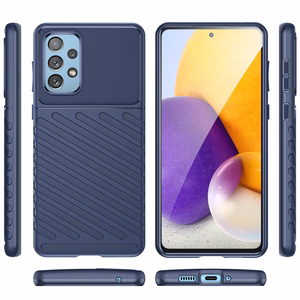Thunder dėklas telefonui lankstus šarvuotas dėklas Samsung Galaxy A73 mėlyna