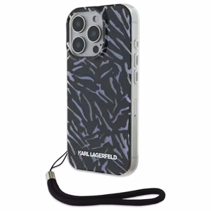 Karl Lagerfeld Zebra со шнуром Чехол iPhone 16 Pro - фиолетовый
