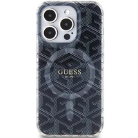 Guess IML GCube MagSafe dėklas telefonui iPhone 15 Pro Max - juodas
