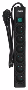 Ever OPTIMA surge protector 1.5 m (6 x UTE; 10 A; black) (T/LZ08-OPT015/0000)