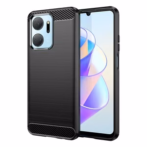Karbono dėklas telefonui Honor Play 40 Plus / Honor X7a (m) - juodas