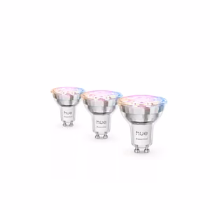 Philips Hue Essential WCA GU10 345 3-Pack – три умных цветных спота, 4.7 Вт, 16 млн цветов, белый и цветной свет
