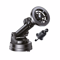 FORCELL F-GRIP PrecisionX magnetinis automobilinis laikiklis priekinio stiklo / prietaisų skydelio / oro angos tvirtinimui, suderinamas su MagSafe, juodas