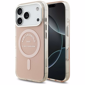 Karl Lagerfeld IML Karl RSG Logo MagSafe чехол для iPhone 17 Pro - розовый