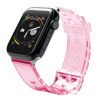 Silikoninis dirželis apyrankė apyrankė dirželis šviesa Apple Watch 42 / 44 mm - raudonas