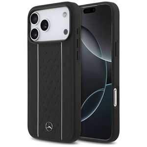Mercedes Odinis Žvaigždės Rašto Juostelės Magnetinis Dėklas telefonui iPhone 17 Pro Max - Juodas