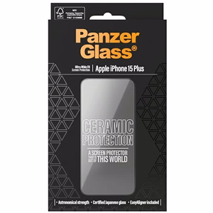 PanzerGlass keraminė apsauga keraminis stiklas iPhone 15 Plus su pozicionieriumi