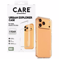 CARE by PanzerGlass Flagship Urban Explorer dėklas su permatomu rėmeliu iPhone 17 Pro Max - permatomas