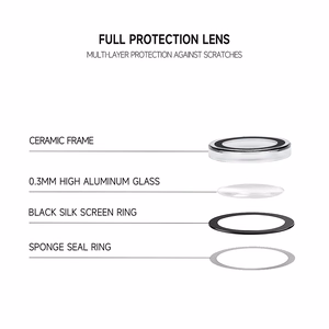 Temperuotas stiklas Tel Protect 3D objektyvo kamerai Samsung Galaxy S24 Ultra - juodas (5 vnt.)