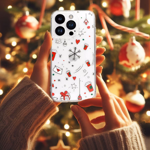 TEL PROTECT Kalėdinis skaidrus dėklas telefonui Iphone 15 Pro Dizainas 3