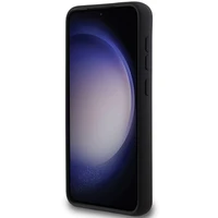 Karl Lagerfeld silikoninis Karl&Choupette metalinis smeigtukas dėklas telefonui Samsung Galaxy S23+ - juodas