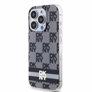 DKNY IML languotas mono raštas ir spausdintos juostelės Magnetinis dėklas iPhone 15 Pro Max - juoda