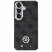 Guess dėklas 4G Rhinestone Round Logo MagSafe for Samsung Galaxy S26 juodas