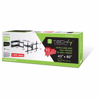 Techly ICA-PLB 490 televizoriaus laikiklis 2,03 m (80") Juoda