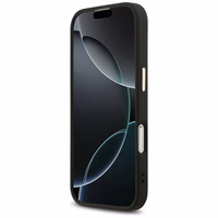 Guess 4G Triangle Logo MagSafe dėklas telefonui iPhone 17 - juodas ir auksinis