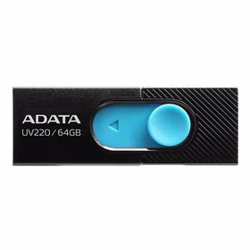 ADATA UV220 USB atmintukas 64 GB USB A tipo 2.0 Juoda, Mėlyna