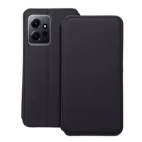 DUAL POCKET knygos tipo dėklas telefonui XIAOMI Redmi Note 12 5G juodas