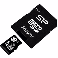 Silicon Power SP016GBSTH010V10SP atminties kortelė 16 GB MicroSDHC UHS-I Klasės 10